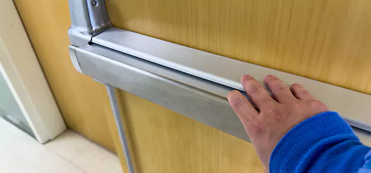 Installing a Push Bar on a Door Brea